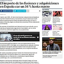 El importe de las fusiones y adquisiciones en Espaa cae un 34 % hasta marzo